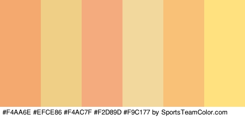 #F4AA6E #EFCE86 #F4AC7F #F2D89D #F9C177 #FFE17F Colors