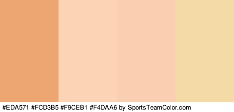 #EDA571 #FCD3B5 #F9CEB1 #F4DAA6 Colors