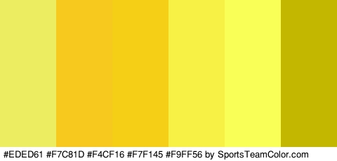 #EDED61 #F7C81D #F4CF16 #F7F145 #F9FF56 #C4B700 Colors