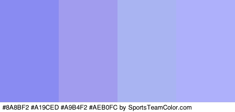 #8A8BF2 #A19CED #A9B4F2 #AEB0FC Colors