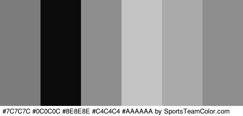 #7C7C7C #0C0C0C #8E8E8E #C4C4C4 #AAAAAA #8E8E8E Colors