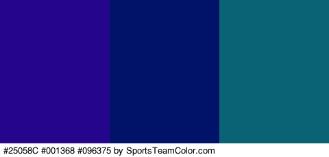 #25058C #001368 #096375 Colors