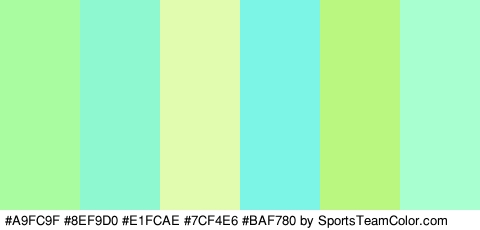 #A9FC9F #8EF9D0 #E1FCAE #7CF4E6 #BAF780 #A8FFCF Colors