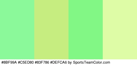 #8BF99A #C5ED80 #83F786 #DEFCA6 Colors