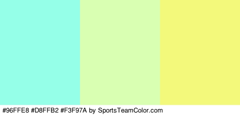 #96FFE8 #D8FFB2 #F3F97A Colors