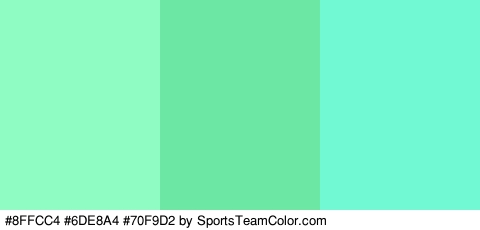 #8FFCC4 #6DE8A4 #70F9D2 Colors