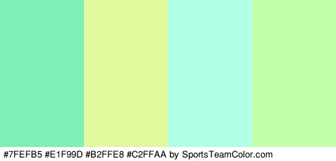 #7FEFB5 #E1F99D #B2FFE8 #C2FFAA Colors