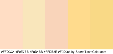 #FFDCC4 #F9E7BB #F9D4BB #FFDB8E #F9D986 Colors