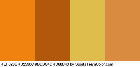 #EF820E #B2590C #DDBC4D #D68B40 Colors