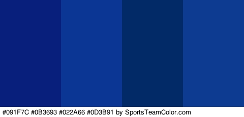 #091F7C #0B3693 #022A66 #0D3B91 Colors