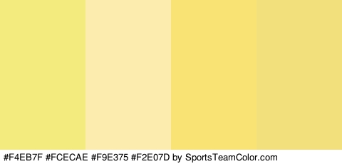 #F4EB7F #FCECAE #F9E375 #F2E07D Colors