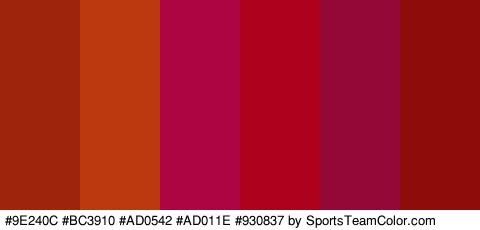 #9E240C #BC3910 #AD0542 #AD011E #930837 #8E0C09 Colors