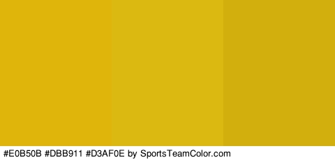 #E0B50B #DBB911 #D3AF0E Colors