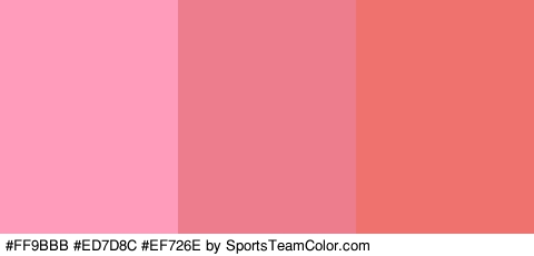 #FF9BBB #ED7D8C #EF726E Colors