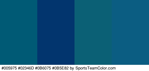 #005975 #02346D #0B6075 #0B5E82 Colors