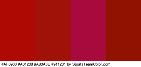 #AF0903 #A01208 #A80A3E #911201 Colors