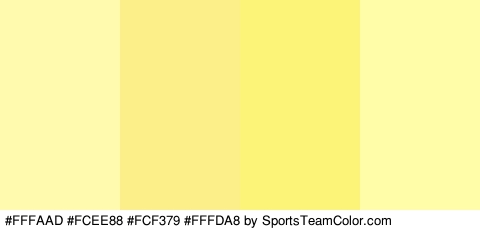 #FFFAAD #FCEE88 #FCF379 #FFFDA8 Colors