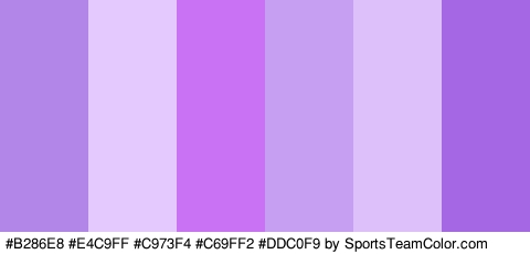 #B286E8 #E4C9FF #C973F4 #C69FF2 #DDC0F9 #A667E5 Colors