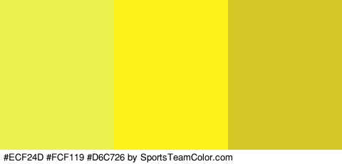 #ECF24D #FCF119 #D6C726 Colors