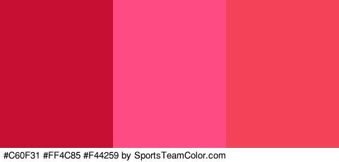 #C60F31 #FF4C85 #F44259 Colors