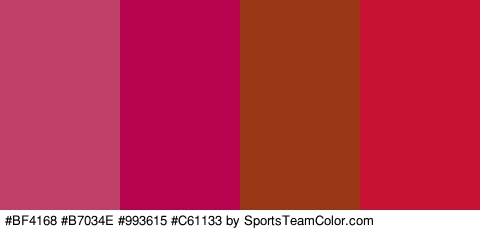 #BF4168 #B7034E #993615 #C61133 Colors