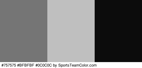 #757575 #BFBFBF #0C0C0C Colors