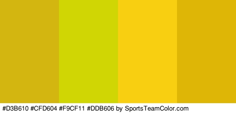 #D3B610 #CFD604 #F9CF11 #DDB606 Colors