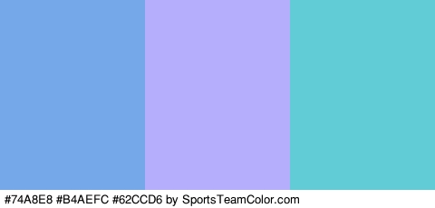 #74A8E8 #B4AEFC #62CCD6 Colors