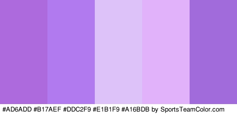 #AD6ADD #B17AEF #DDC2F9 #E1B1F9 #A16BDB Colors