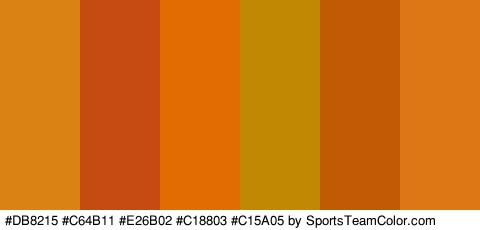 #DB8215 #C64B11 #E26B02 #C18803 #C15A05 #DB7815 Colors