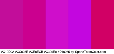 #C10D9A #CC008E #CE0ECB #C306E0 #D10065 Colors