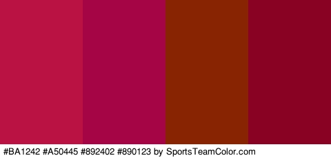 #BA1242 #A50445 #892402 #890123 Colors