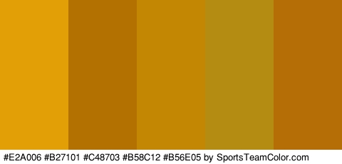 #E2A006 #B27101 #C48703 #B58C12 #B56E05 Colors