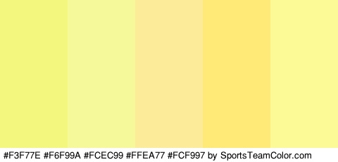 #F3F77E #F6F99A #FCEC99 #FFEA77 #FCF997 Colors