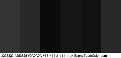 #333333 #282828 #0A0A0A #141414 #111111 #282828 Colors