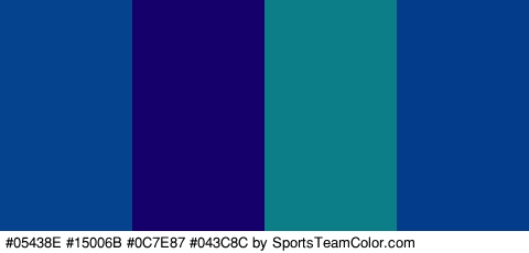 #05438E #15006B #0C7E87 #043C8C Colors