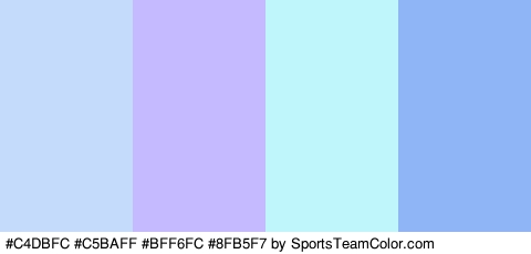 #C4DBFC #C5BAFF #BFF6FC #8FB5F7 Colors