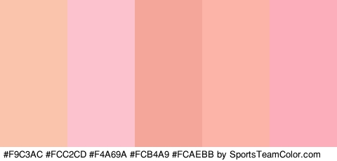 #F9C3AC #FCC2CD #F4A69A #FCB4A9 #FCAEBB Colors