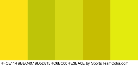 #FCE114 #BEC407 #D5D815 #C6BC00 #E3EA0E Colors