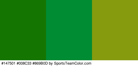 #147501 #008C33 #869B0D Colors