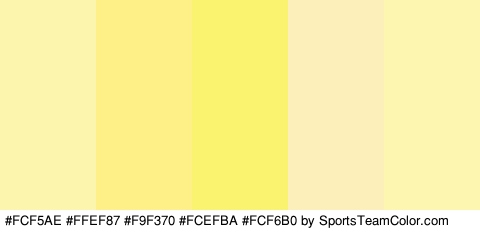 #FCF5AE #FFEF87 #F9F370 #FCEFBA #FCF6B0 Colors