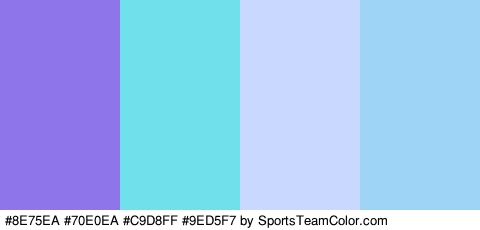 #8E75EA #70E0EA #C9D8FF #9ED5F7 Colors