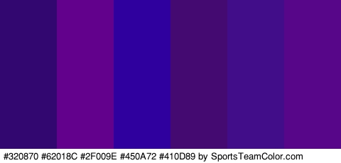 #320870 #62018C #2F009E #450A72 #410D89 #570589 Colors