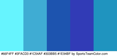 #66F4FF #3FACD3 #1C54AF #303BB5 #1E94BF Colors