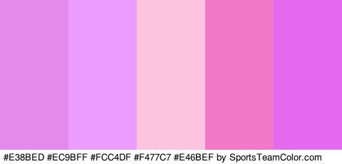 #E38BED #EC9BFF #FCC4DF #F477C7 #E46BEF Colors