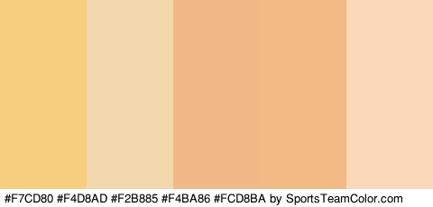 #F7CD80 #F4D8AD #F2B885 #F4BA86 #FCD8BA Colors