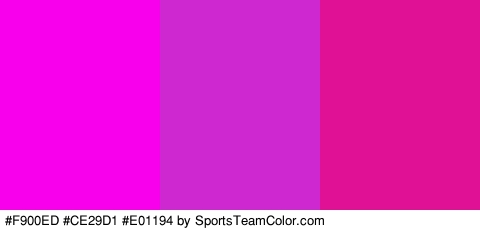 #F900ED #CE29D1 #E01194 Colors