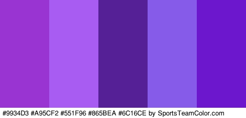 #9934D3 #A95CF2 #551F96 #865BEA #6C16CE Colors