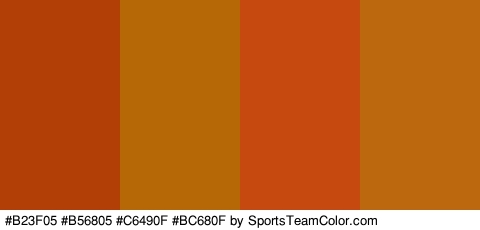 #B23F05 #B56805 #C6490F #BC680F Colors