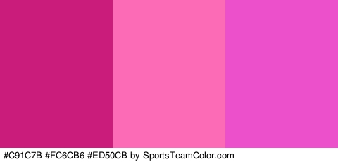 #C91C7B #FC6CB6 #ED50CB Colors